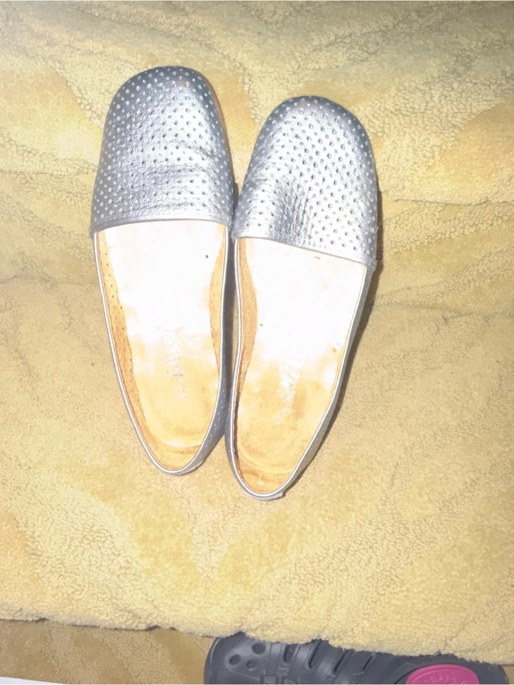 Michele D Silver  Slip-On Loafers for Women 7N